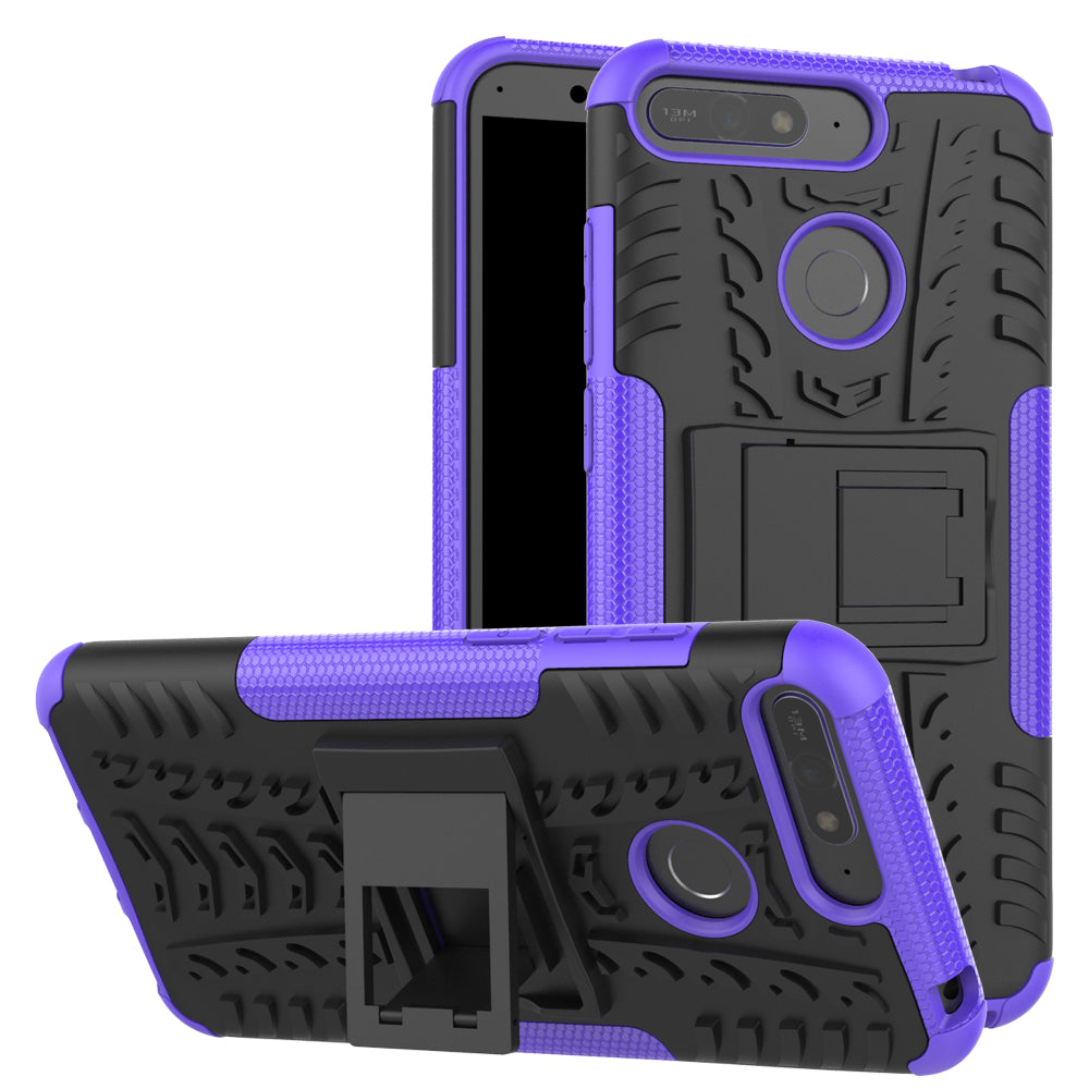 Huawei Y6 2018 Heavy Duty Case Purple