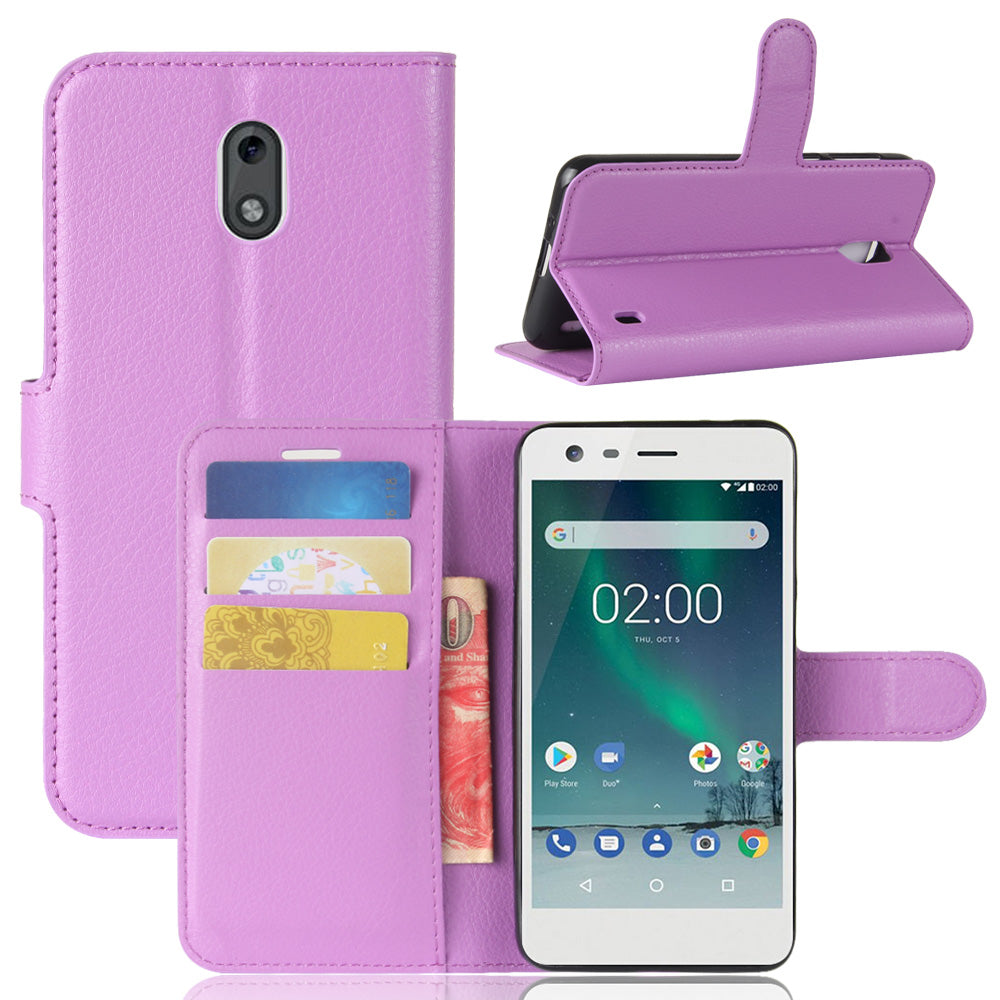 Nokia 2 Pu Wallet Case [Purple]