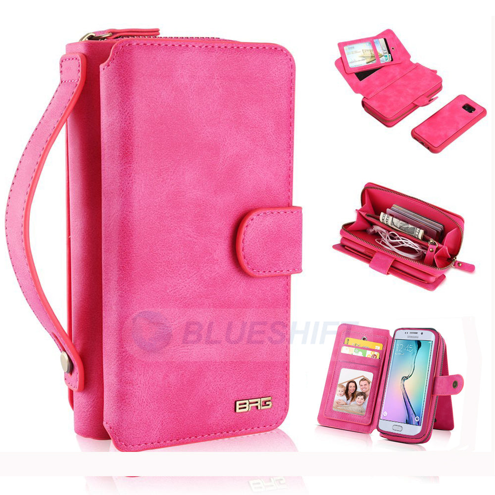 Samsung Galaxy S6 Edge Deluxe Zipper Case Rose