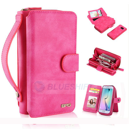 Samsung Galaxy S6 Edge Deluxe Zipper Case Rose