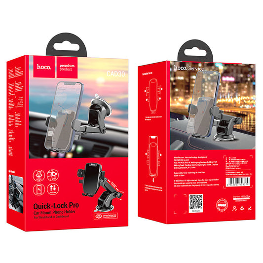 Hoco Quick-Lock Pro Car Mount Phone Holder (CAD30)