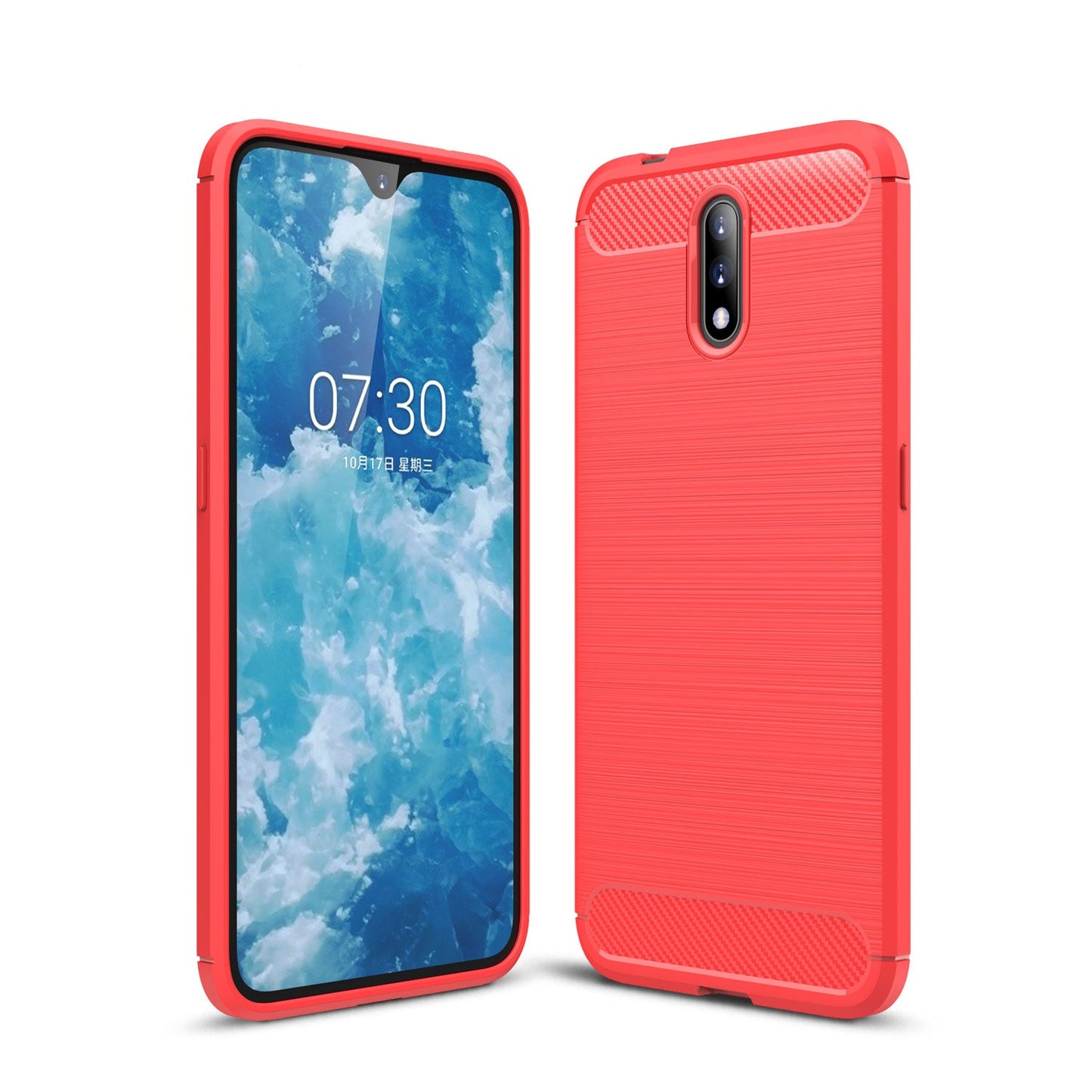 Nokia 2.3 Carbon Fibre Case Red