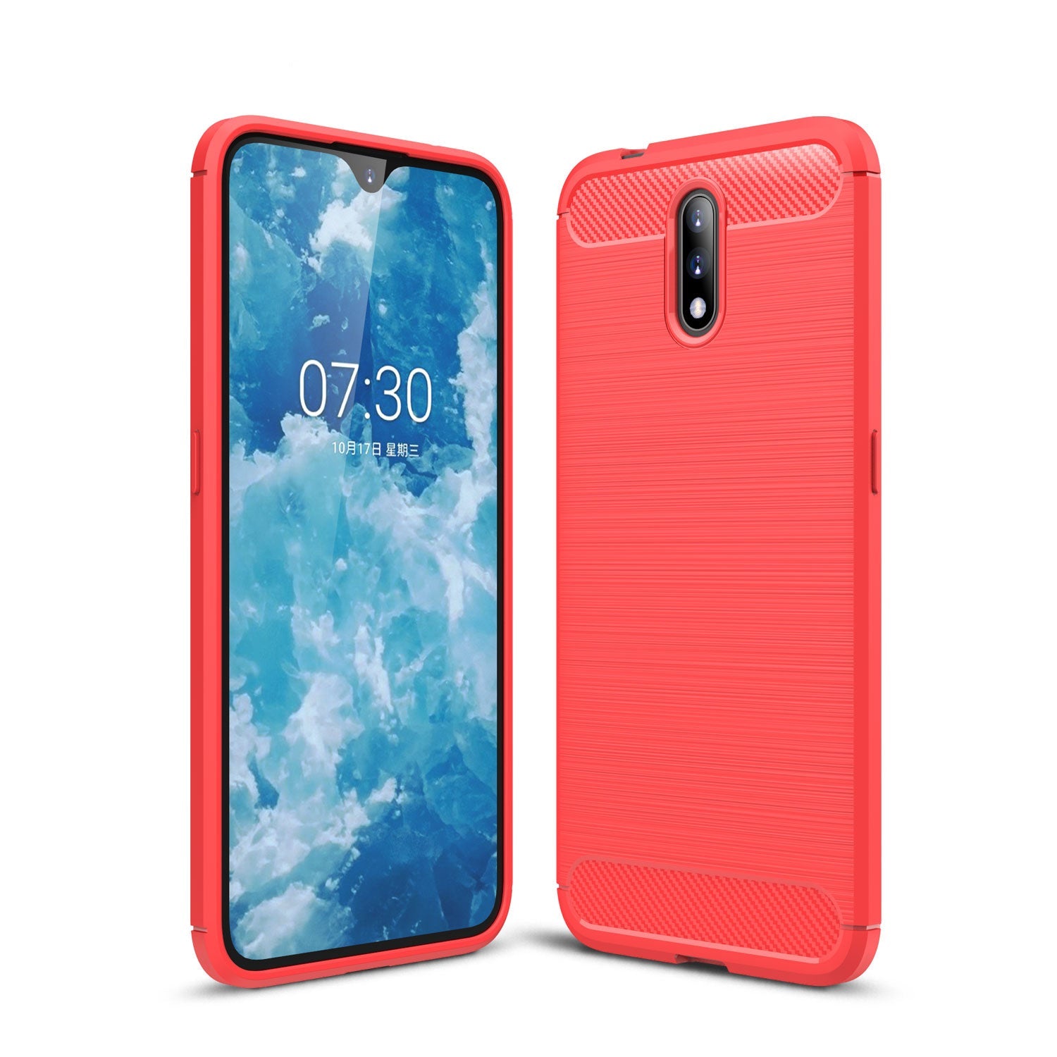 Nokia 2.3 Carbon Fibre Case Red
