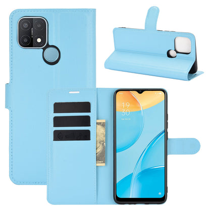 Oppo A15 Pu Wallet Case [Lightblue]