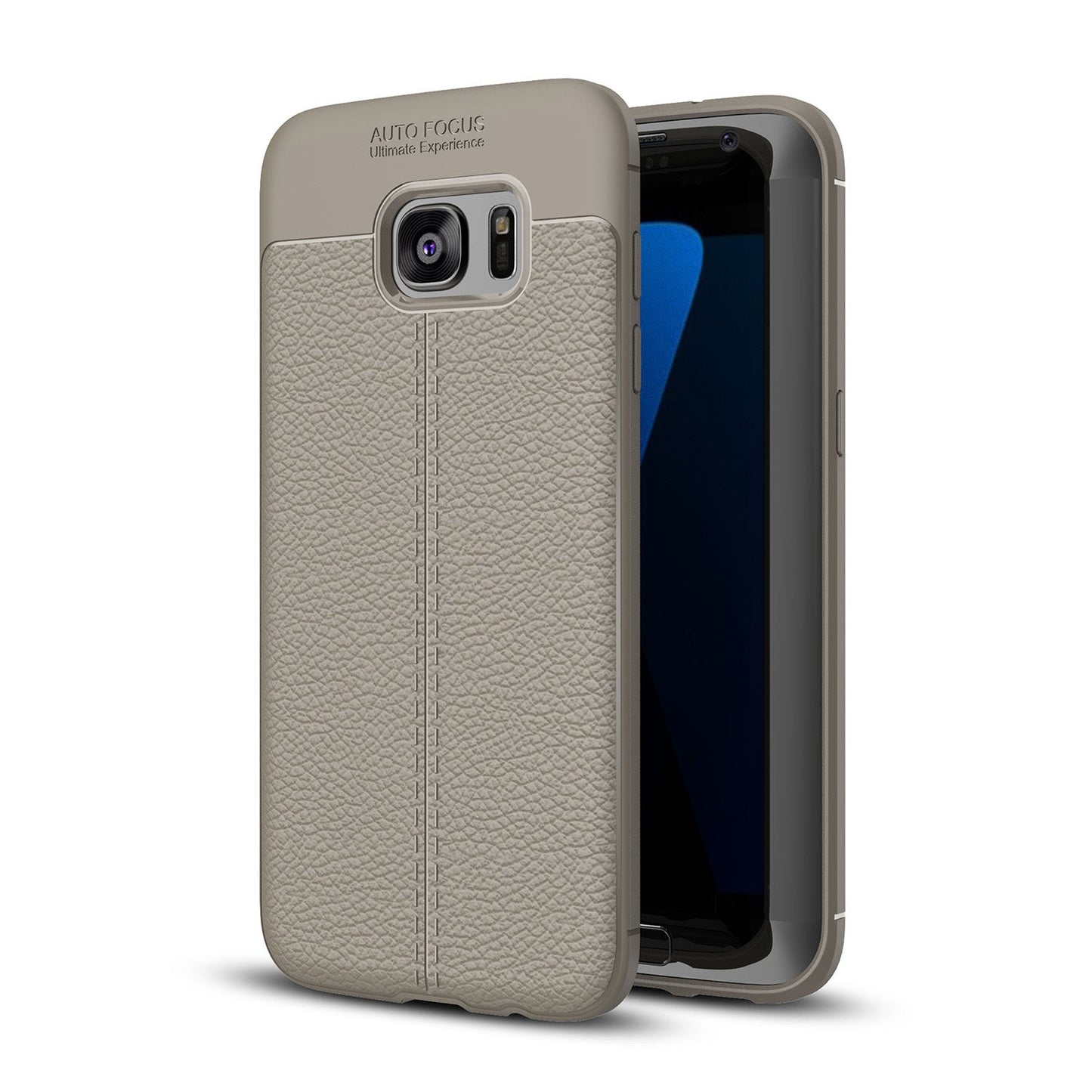 Samsung Galaxy S7 Edge Leather Texture Case Grey