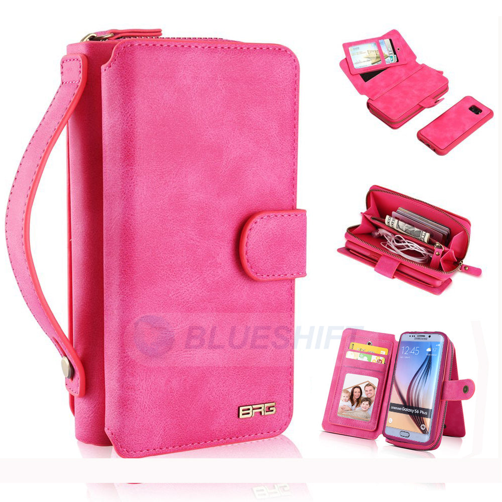 Samsung Galaxy S6 Edge Plus Deluxe Zipper Case Rose