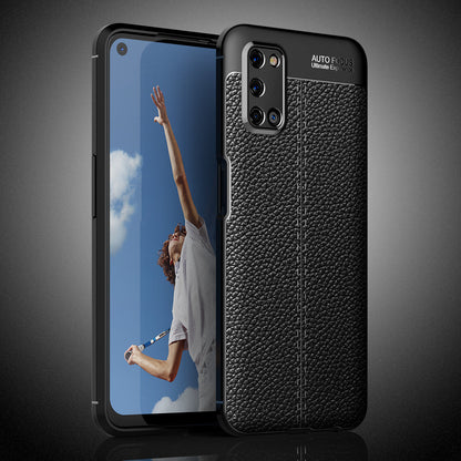 OPPO A52/A72 Leather Texture Case Black