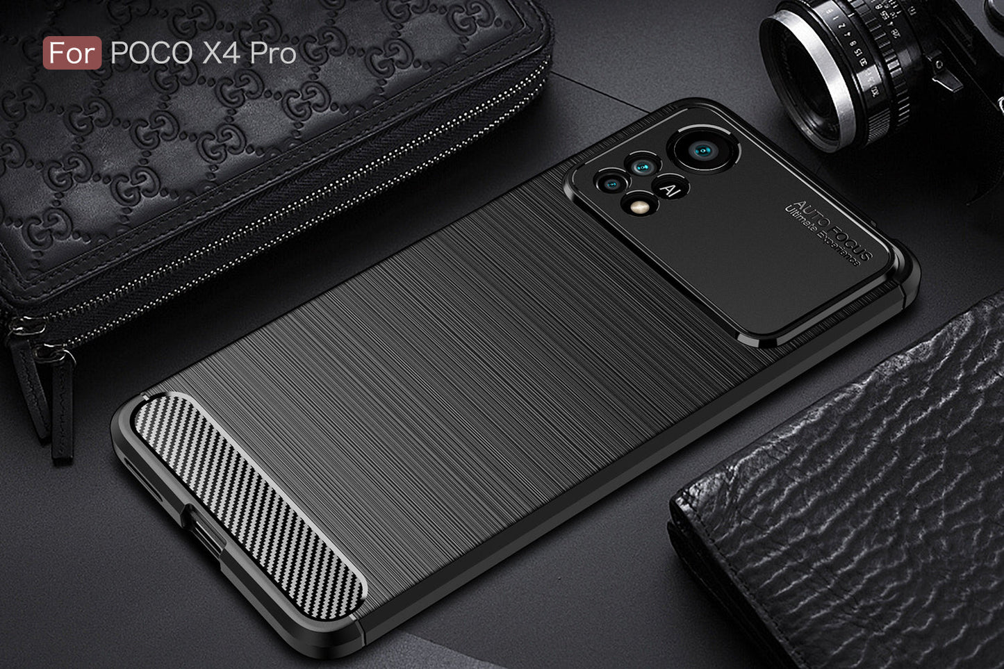 Xiaomi Poco X4 Pro 5G Carbon Fibre Case Black