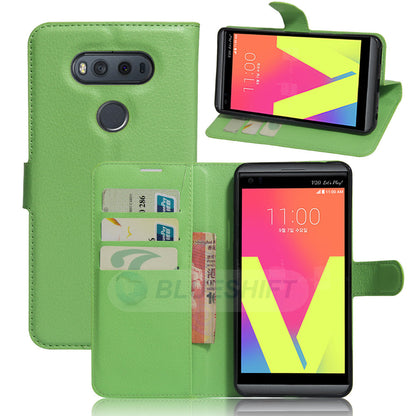 LG V20 Pu Wallet Case [Green]