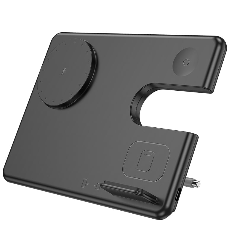 Hoco CQ1 15W 3-in-1 Wireless Fast Charger with Foldable Stand