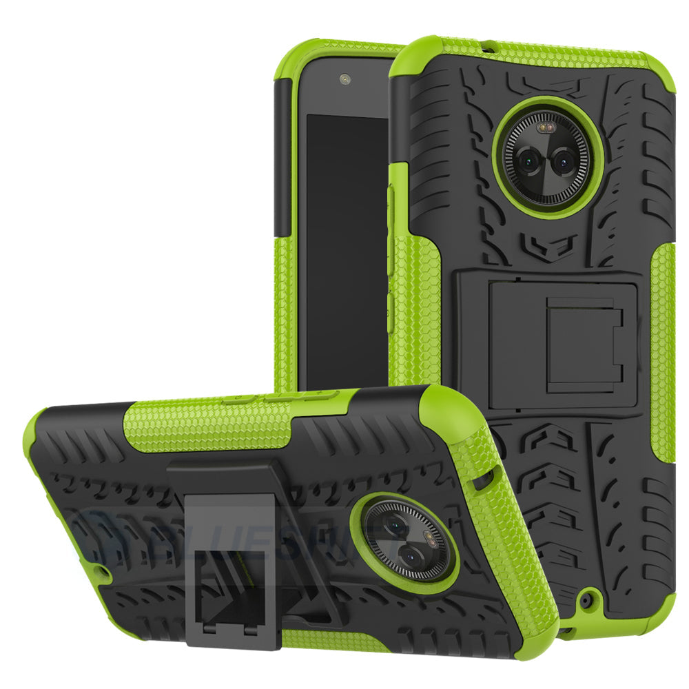 Moto X4 Heavy Duty Case Green