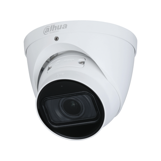 DAHUA 4MP IR Vari-focal Eyeball WizSense Network Camera. Supports H.265, 1/3" CMOS Image Sensor, IP67, WDR, 3D DNR, HLC, BLC, 12V DC/PoE. Perimeter Protection.