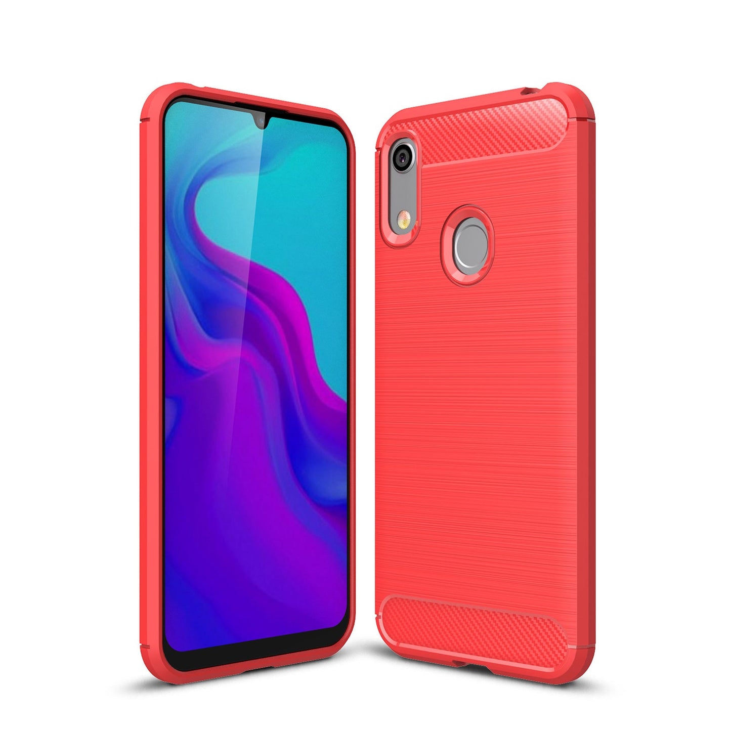 Huawei Y6s Carbon Fibre Case Red