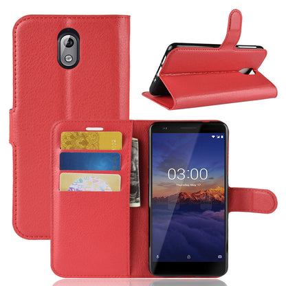 Nokia 3.1 Pu Wallet Case [Red]