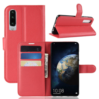 Huawei P30 Pu Wallet Case [Red]