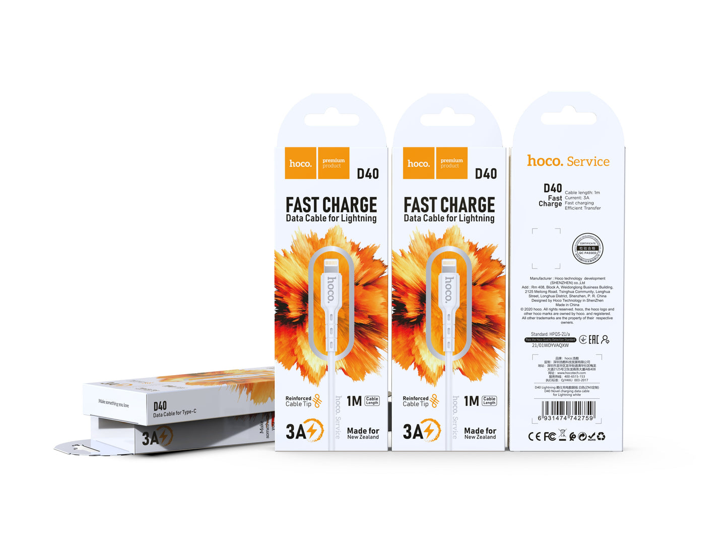 Hoco 3A Fast Charge Data Cable (D40) - Micro USB
