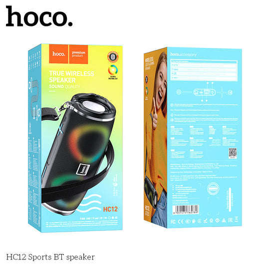 Hoco 10W Premium Bluetooth Speaker w/ Light & Strap (HC12) [ Black ]