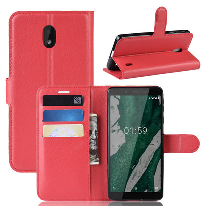 Nokia 1 Plus Pu Wallet Case [Red]