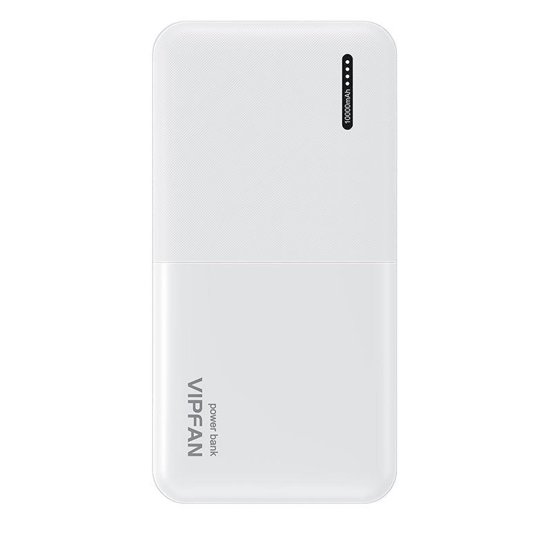 VipFan 10000mAh Power Bank w/ 2.1A, 2 USB (F04) [ White ]