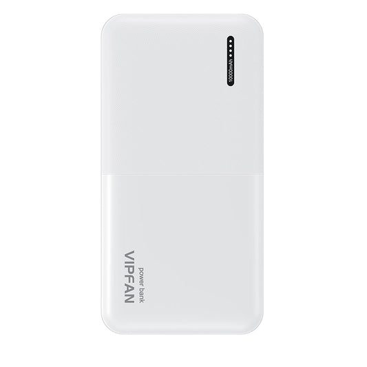 VipFan 10000mAh Power Bank w/ 2.1A, 2 USB (F04) [ White ]