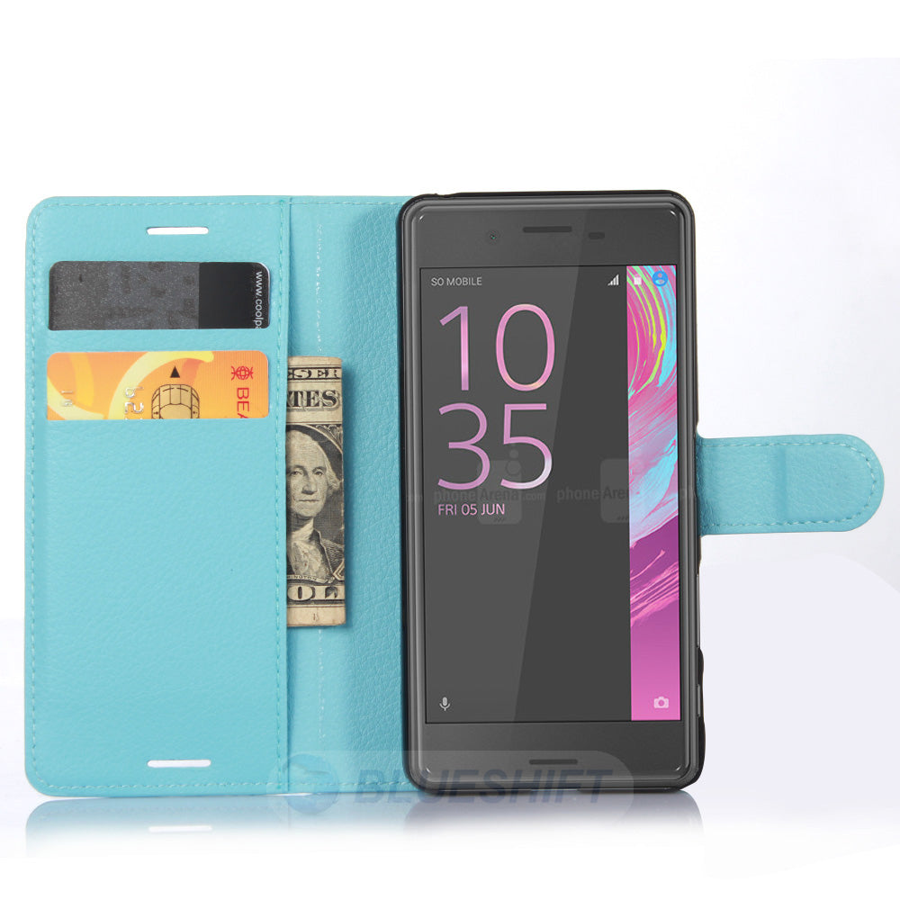 Sony Xperia X PU Wallet Case [Lightblue]