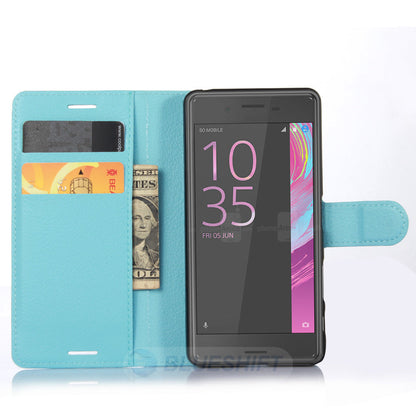 Sony Xperia X PU Wallet Case [Lightblue]