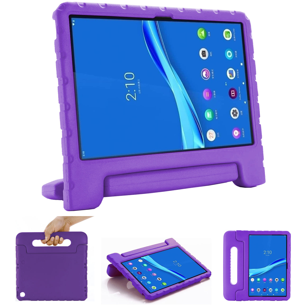 Lenovo Tab M10 Plus (3Rd Gen) Tb125 Eva Shockproof Case [Purple]