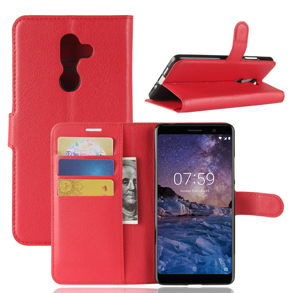 Nokia 7 Plus Pu Wallet Case [Red]