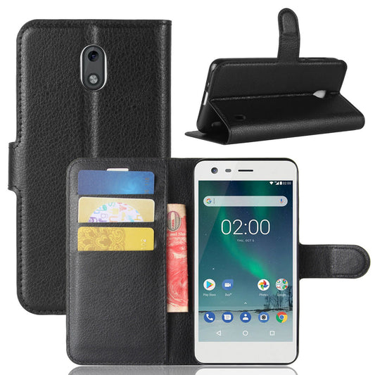 Nokia 2 Pu Wallet Case [Black]