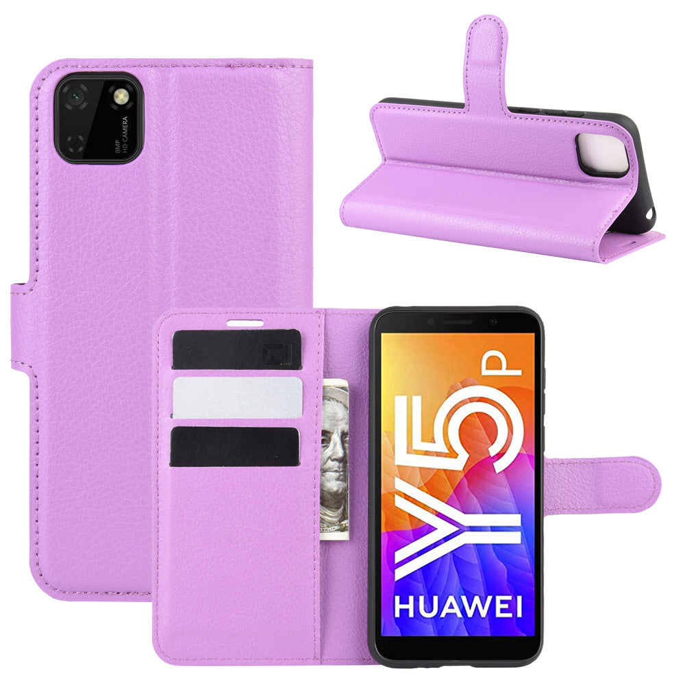 Huawei Y5P Pu Wallet Case [Purple]