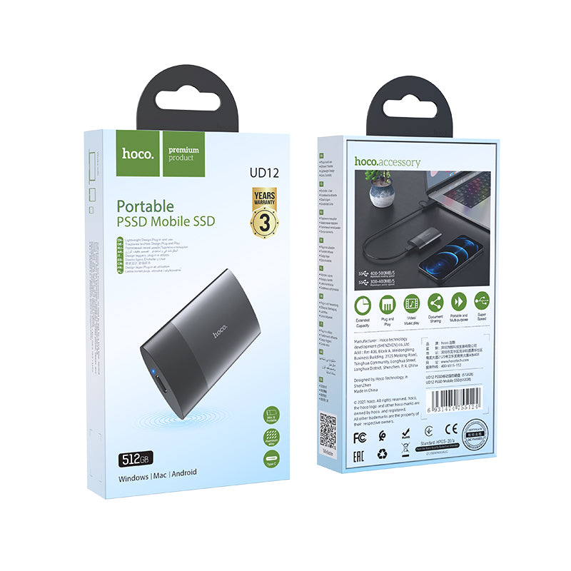 Portable SSD Hard Drive (UD12) [512GB]
