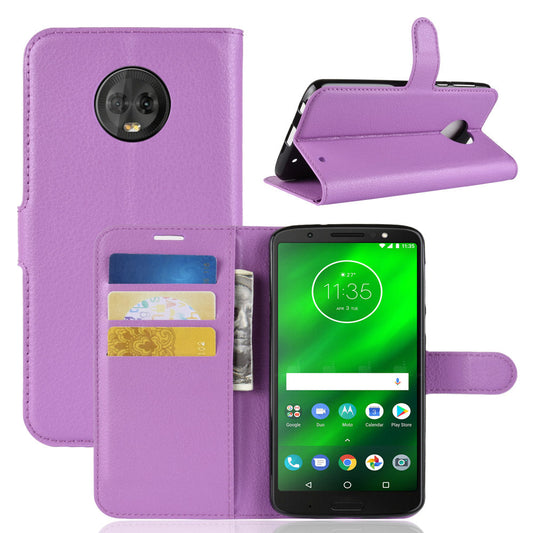Moto G6 Plus Pu Wallet Case [Purple]