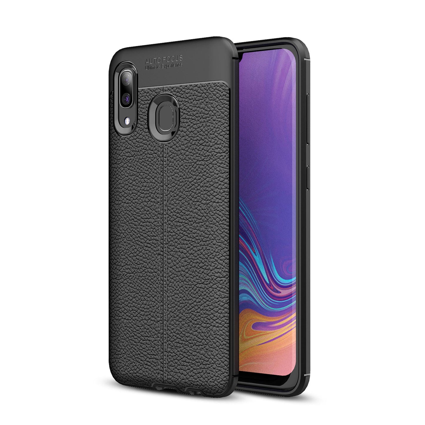 Samsung Galaxy A20/A30 Leather Texture Case Black