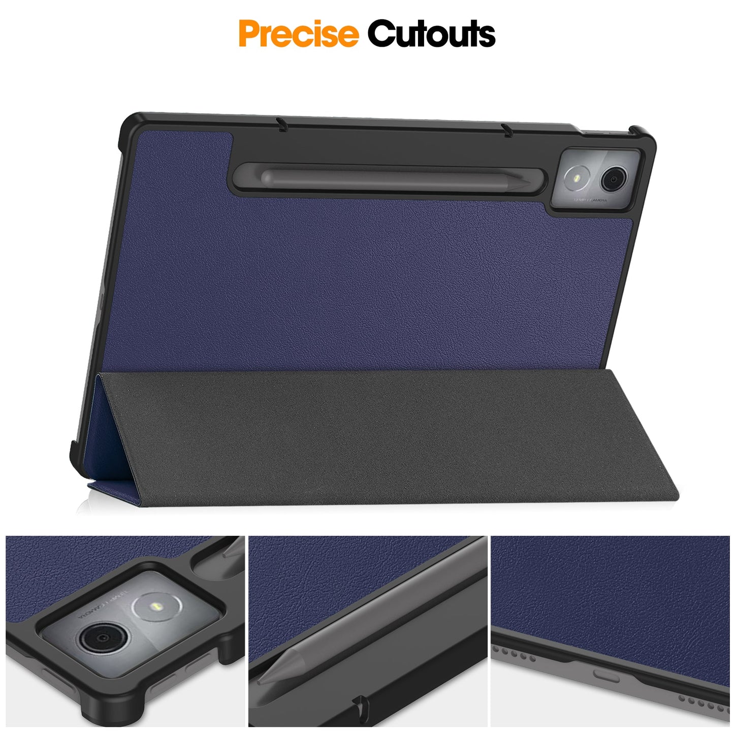 Lenovo Idea Tab Pro 12.7" Tb373 Tri-fold Pu Case [Navy]