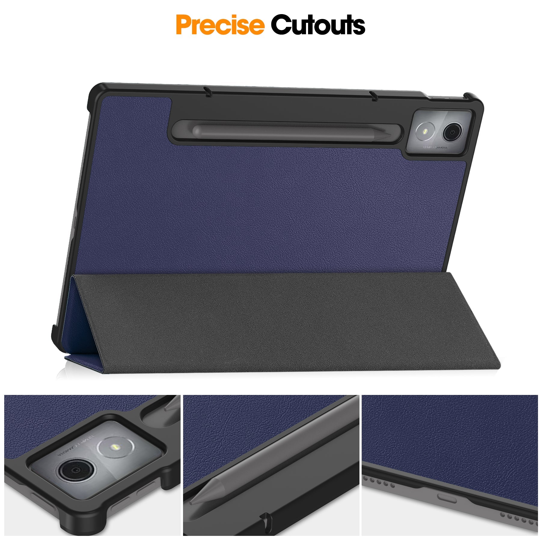 Lenovo Idea Tab Pro 12.7" Tb373 Tri-fold Pu Case [Navy]