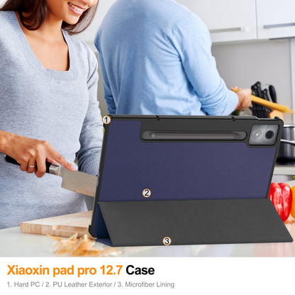 Lenovo Idea Tab Pro 12.7" Tb373 Tri-fold Pu Case [Navy]