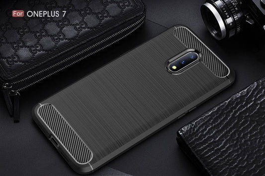 Oneplus 7 Carbon Fibre Case [Black]