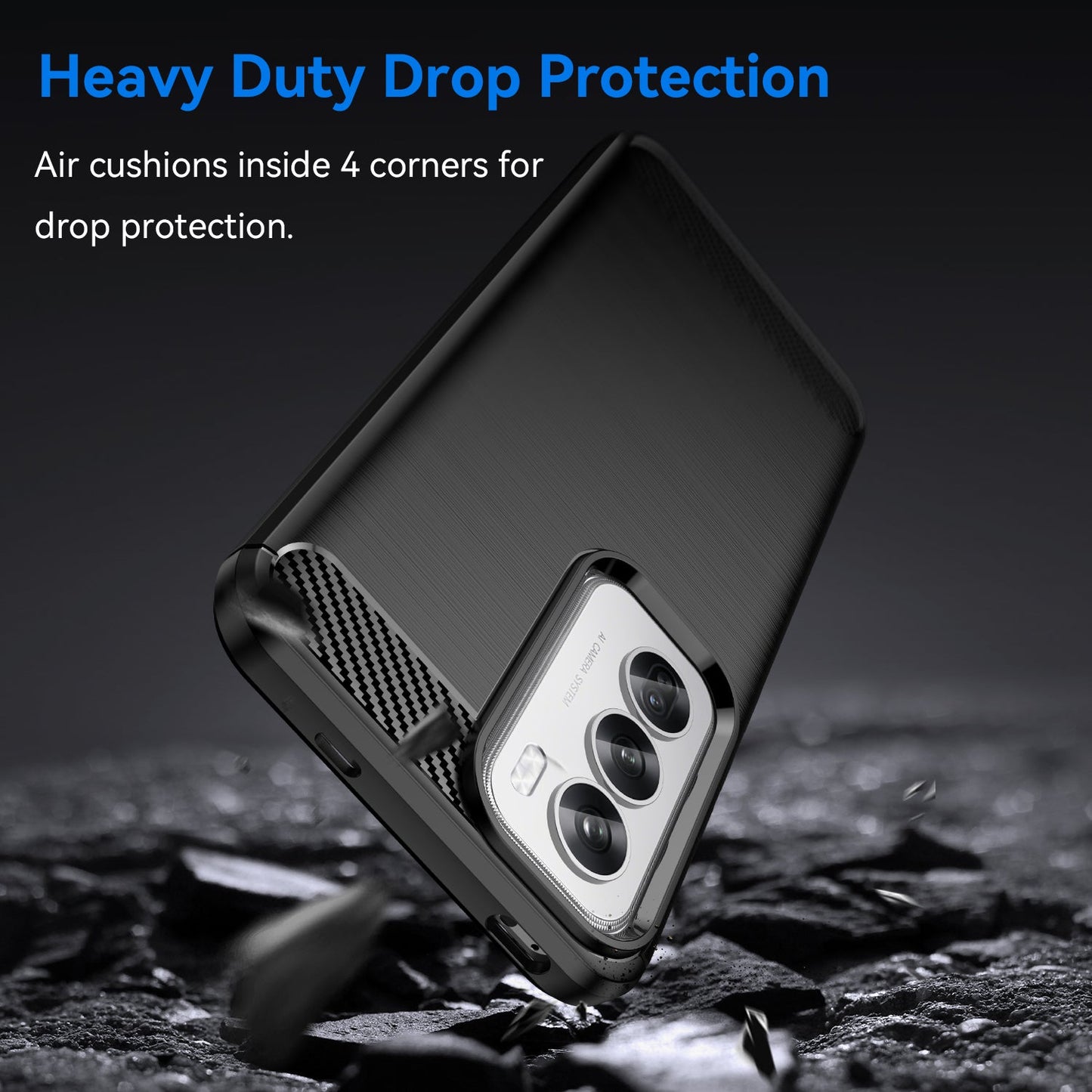 Oppo Reno 12 Pro Carbon Fibre Case [Black]