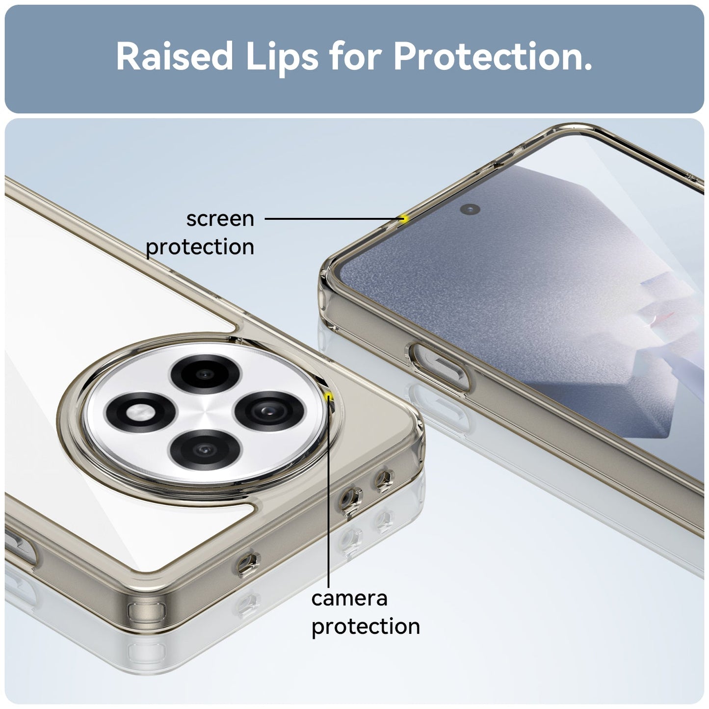 Oneplus 13R 5G Soft Gel Case [Clear Grey]