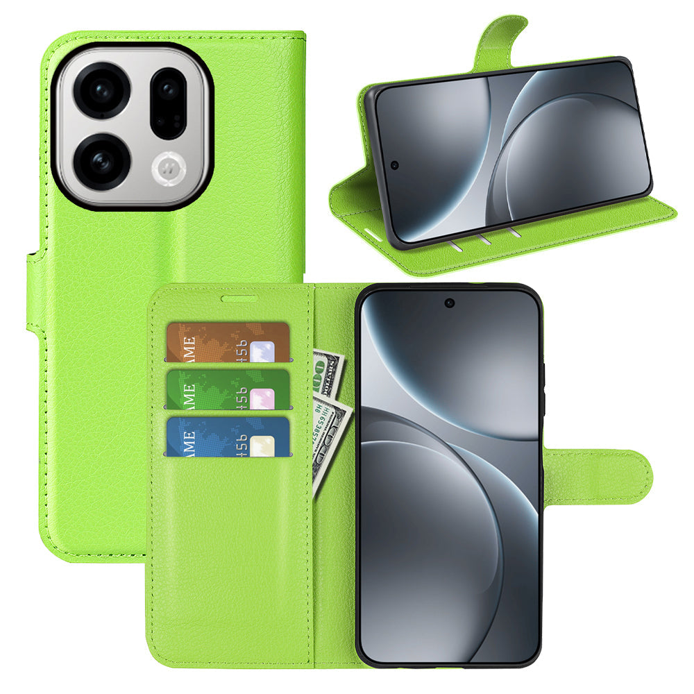 Oppo Find X9 Pu Wallet Case [Green]