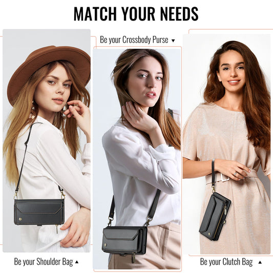Galaxy Z Fold 7 Crossbody Wallet [Black]