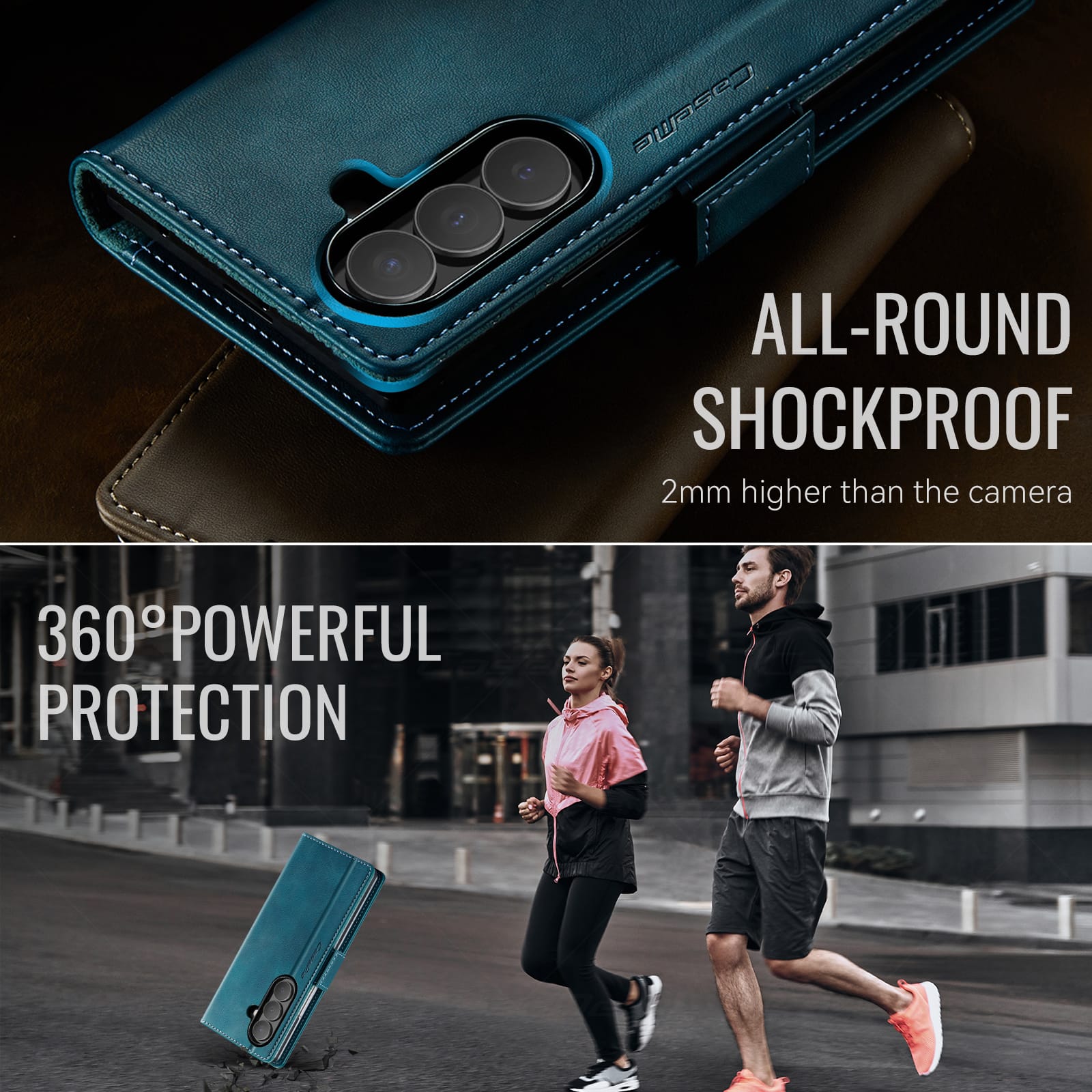 Galaxy Z Fold 7 Pu Wallet Case [Teal]