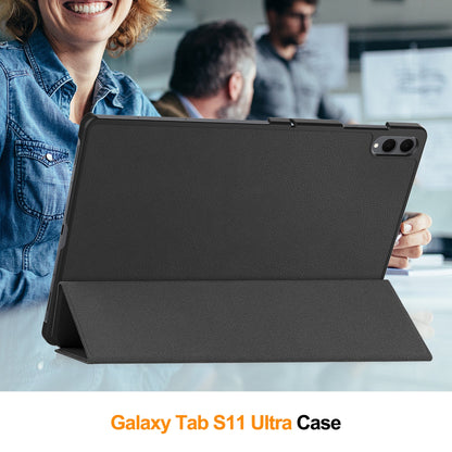 Galaxy Tab S11 Ultra Tri-fold Pu Case [Black]