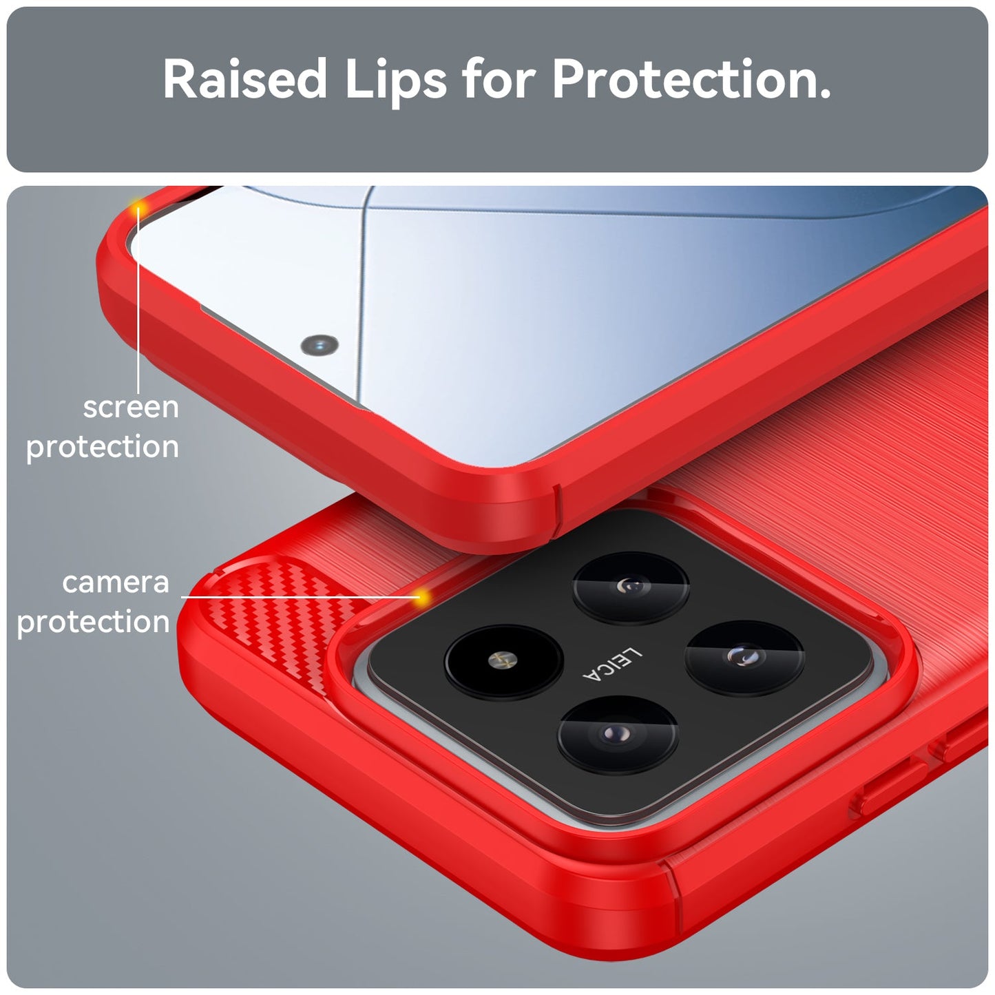 Xiaomi 14 Carbon Fibre Case [Red]