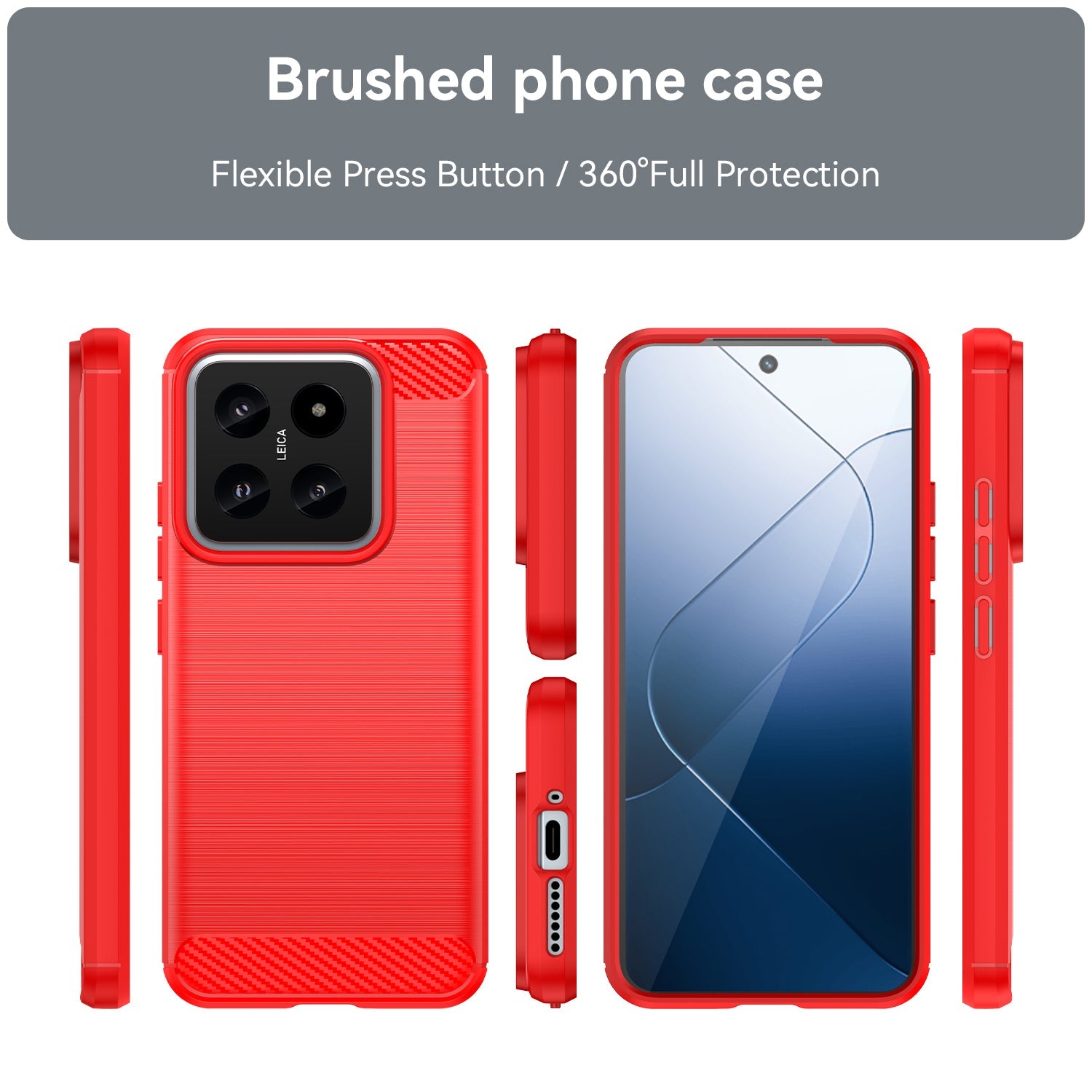 Xiaomi 14 Carbon Fibre Case [Red]