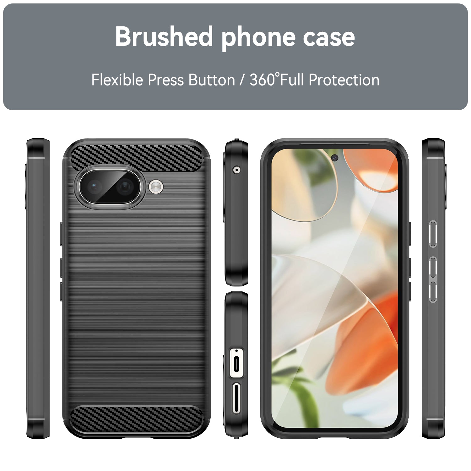 Google Pixel 9a Carbon Fibre Case [Black]