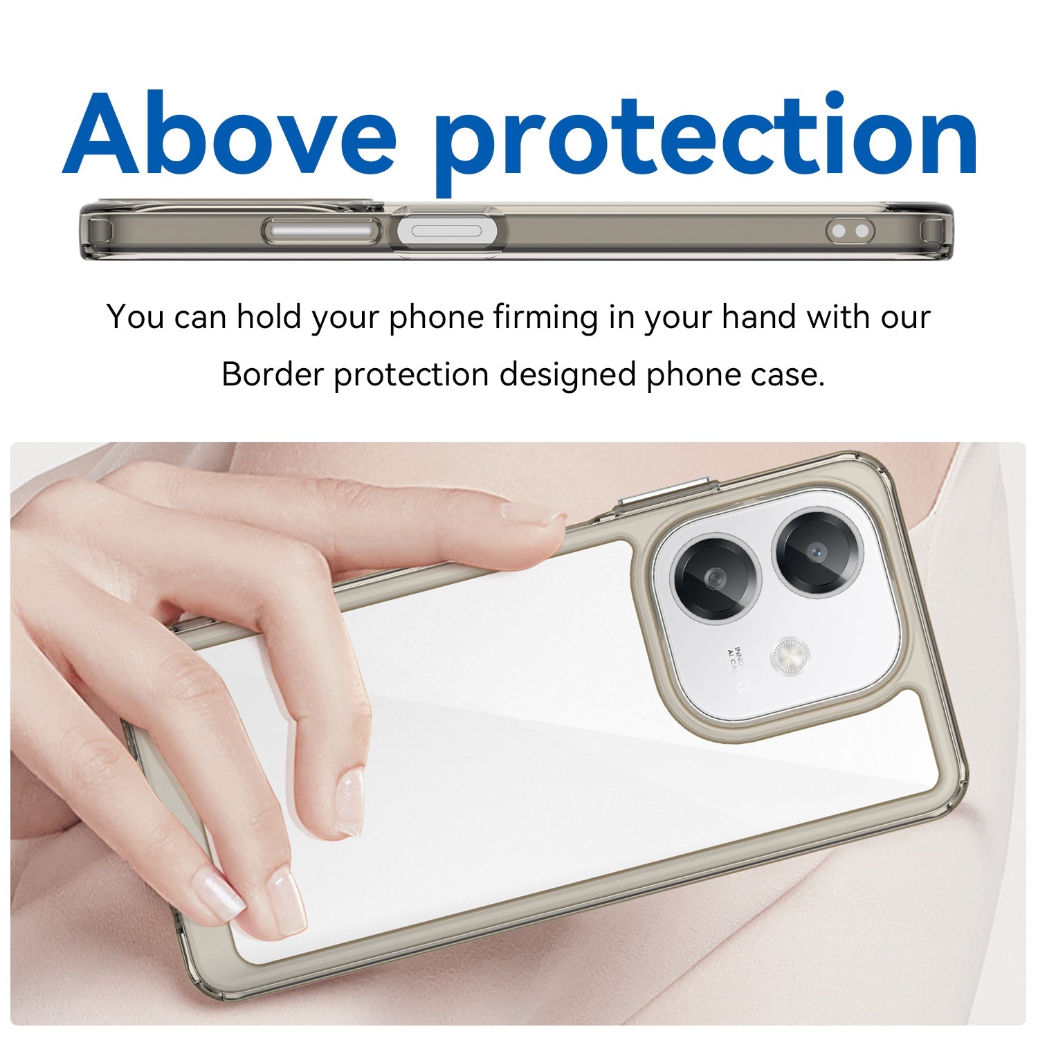 Oppo A40 4G Soft Gel Case [Clear Grey]