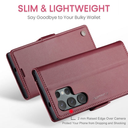 Galaxy S25 Ultra Pu Wallet Case [Maroon]