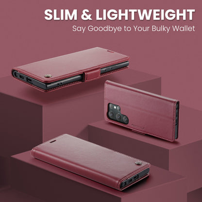Galaxy S25 Ultra Pu Wallet Case [Maroon]