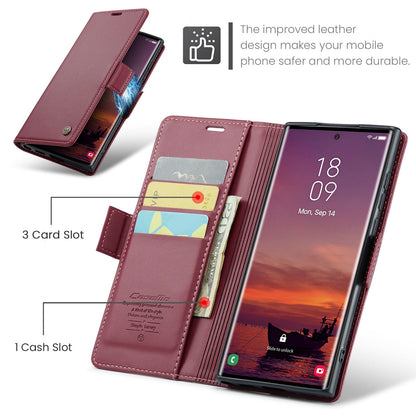 Galaxy S25 Ultra Pu Wallet Case [Maroon]